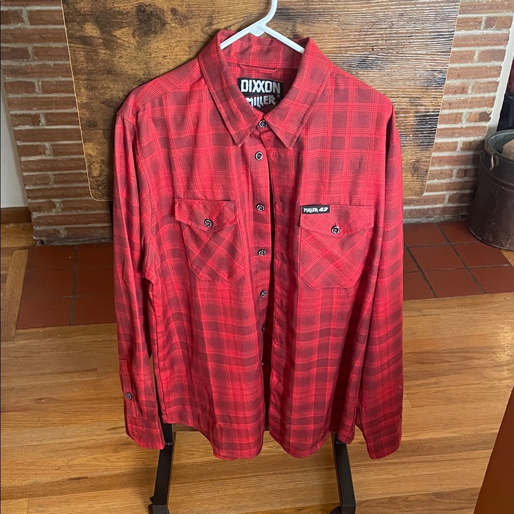 DIXXON Red Plaid Casual Button Down Shirt “Thriller Miller”